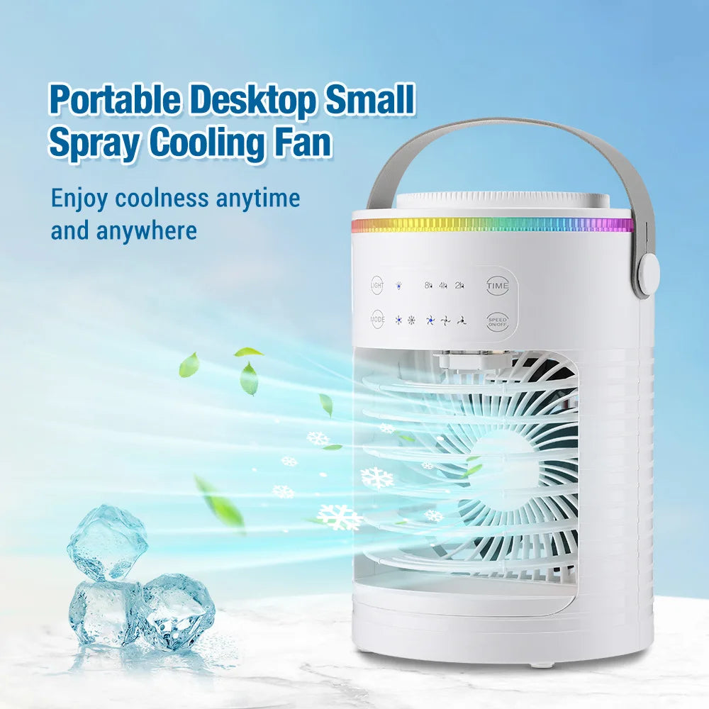 New Desktop Cooling Fan USB Office Home Desktop Spray Water Cooling Fan Mini Air Conditioner Fan