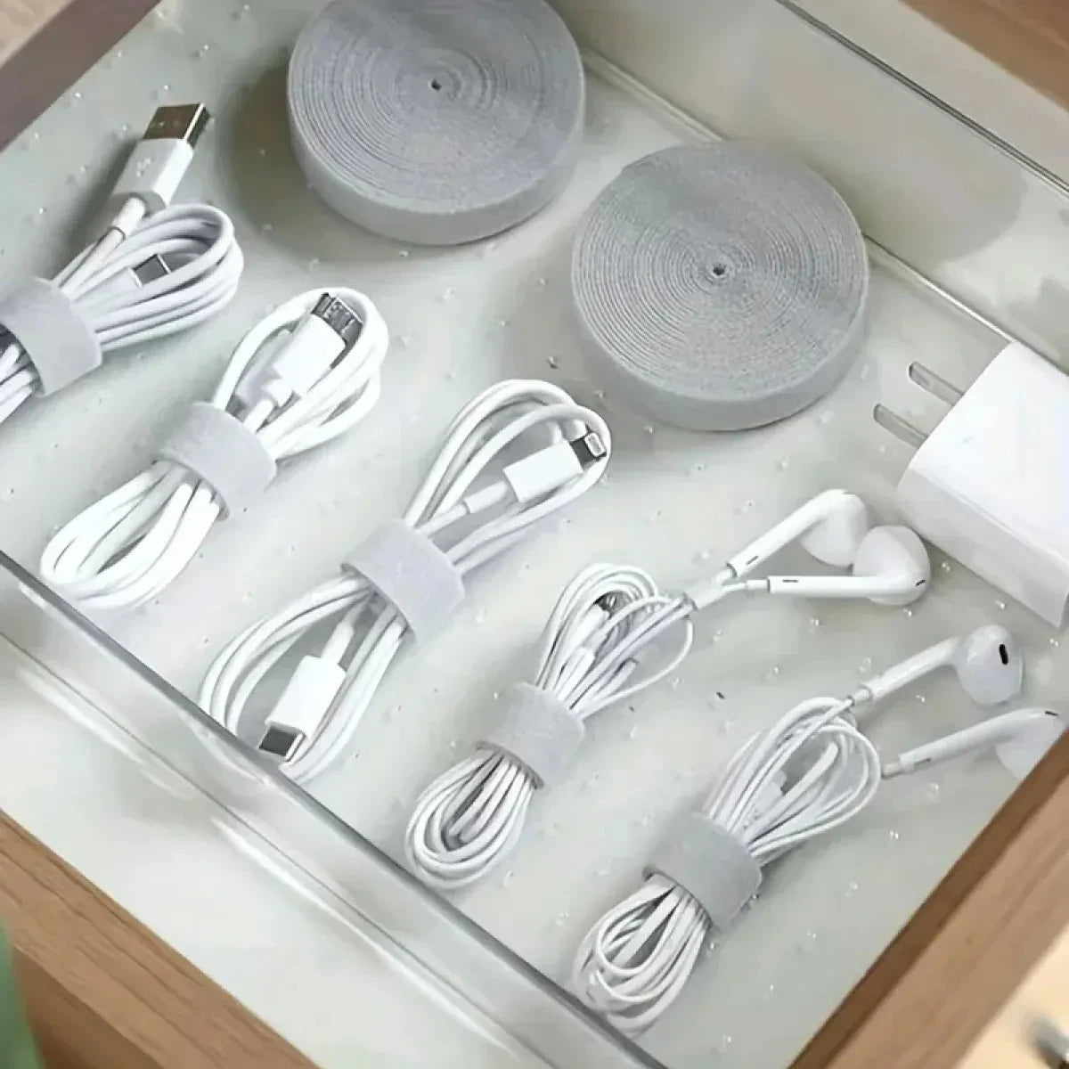 3M Hook and Loop Fastener Cable Organizer Cable Ties Wire Winder Keeper USB Cables Management Protector Earphone Mouse Cord Ties