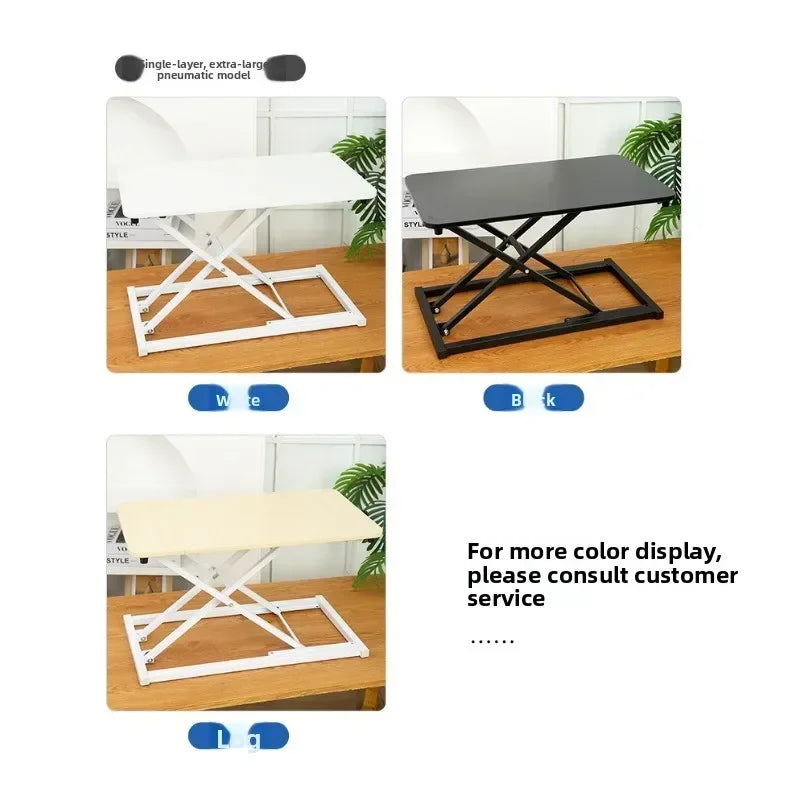 Manual Adjustable Laptop Stand Up Desk 7 Levels Ergonomic Standing Workstation for Home Office Notebook Computer Table