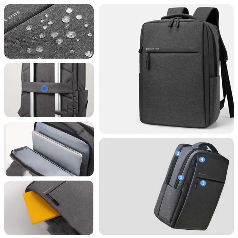 Laptop Backpack 17.3 inch Large Capacity Travelling Backpacks Waterproof Laptop Bag 15.6 17.3 Multi-pockets Men's Backpack