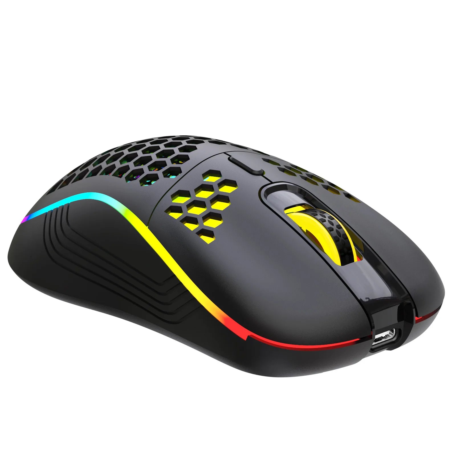 Office Supplies 2.4G Wireless Gaming Mouse RGB Lighting Charging Mouse with Adjustable DPI Ergonomic Design for Desktop Laptop