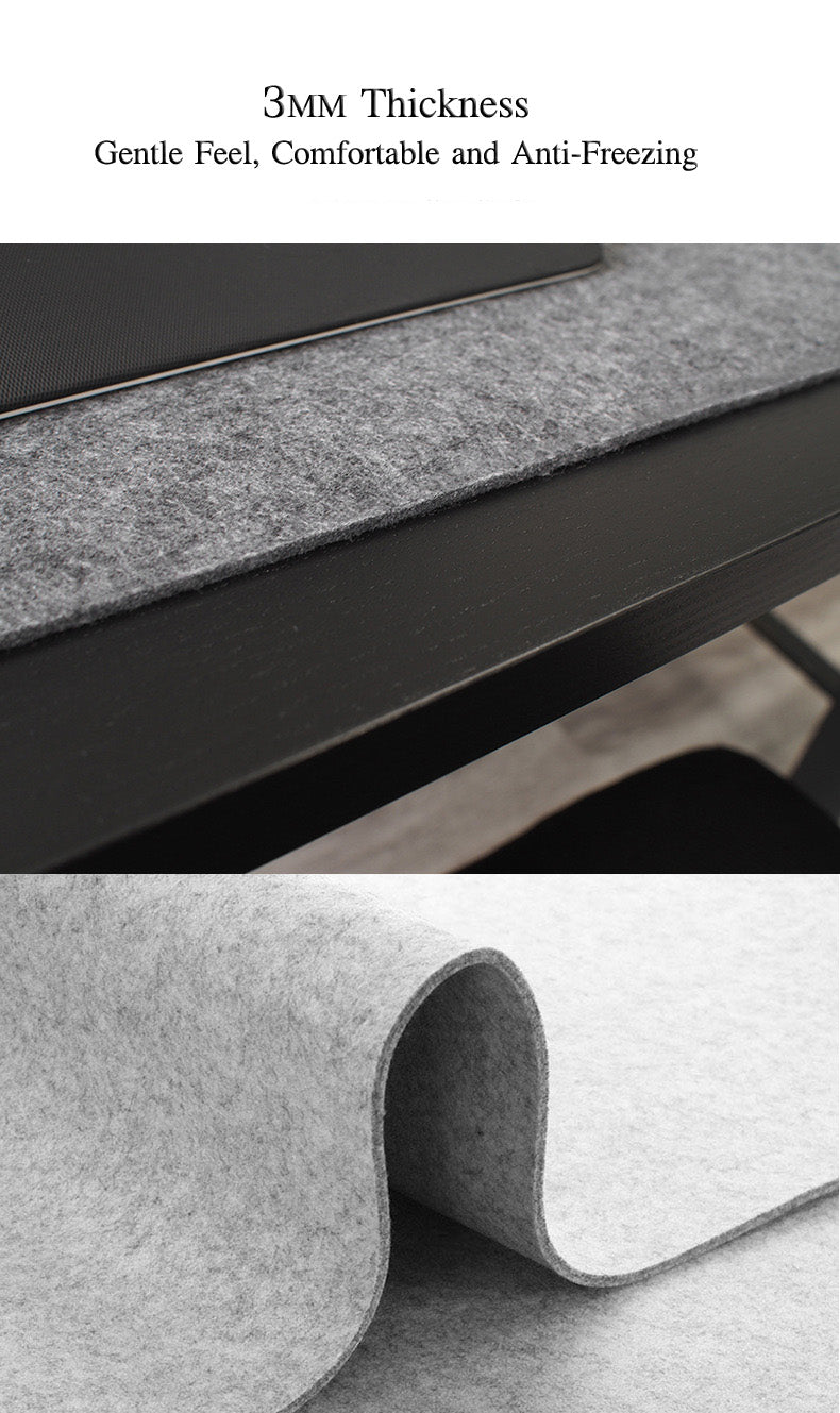 Soft Breathable Large Computer Desk Mat Wool Felt Laptop Anti-Slip Mats Gamer Mouse Pad Simple and Comfortable for Cold Weather