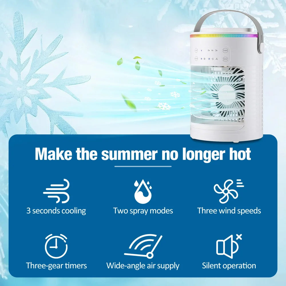 New Desktop Cooling Fan USB Office Home Desktop Spray Water Cooling Fan Mini Air Conditioner Fan