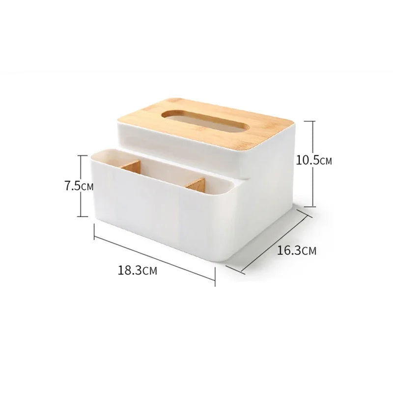 Plastic Desktop Storage Box for Remote Controls Tissues Cosmetics Office Supplies Living Room Organization