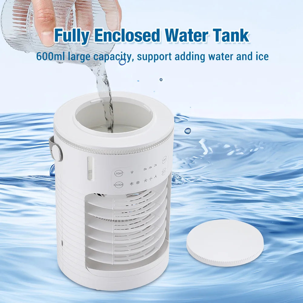 New Desktop Cooling Fan USB Office Home Desktop Spray Water Cooling Fan Mini Air Conditioner Fan