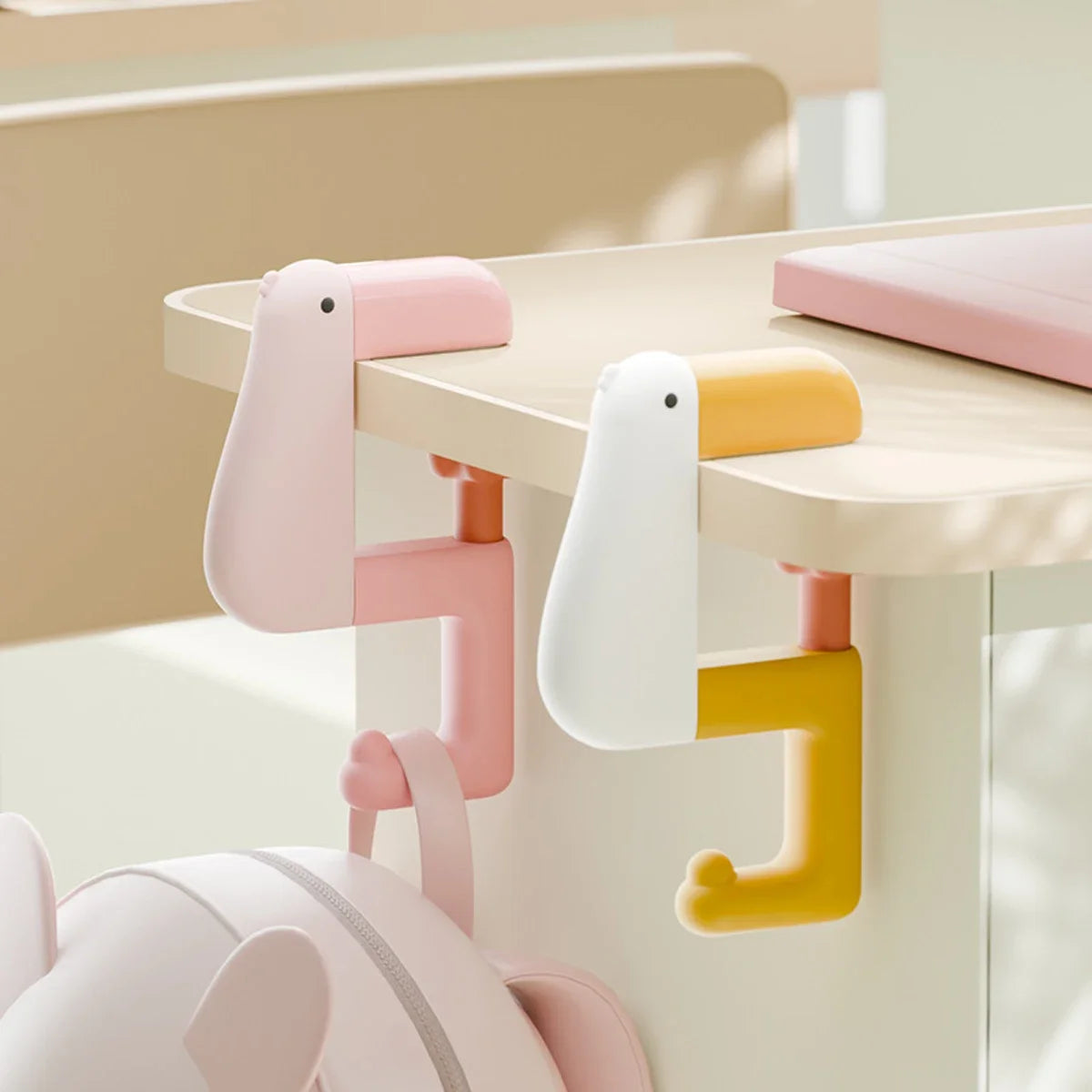Portable Office Supplies Thinking Duck  Hook Hanging Decor Table Interesting Wallet Bag Hook Wall Hanger Bracket Handbag Non Pun