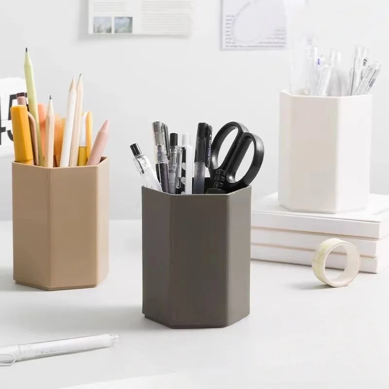 Office Desk Pen Holder - Simple and Durable, Suitable for Home Office, Dormitory, Learning Supplies Storage, and Desktop Storage