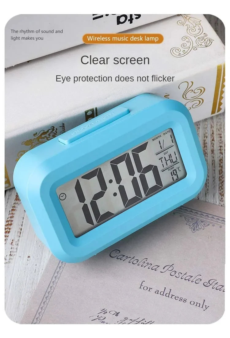 Desk Decorations Table Clock Bedroom Decoration Led Digital Alarm Clock Data Times Calendar Electronic Multi-function Desktop