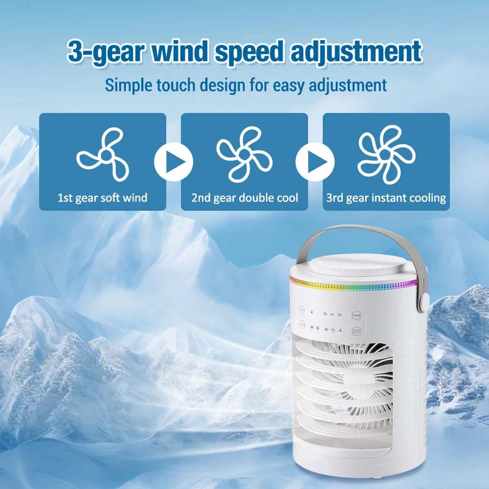 New Desktop Cooling Fan USB Office Home Desktop Spray Water Cooling Fan Mini Air Conditioner Fan