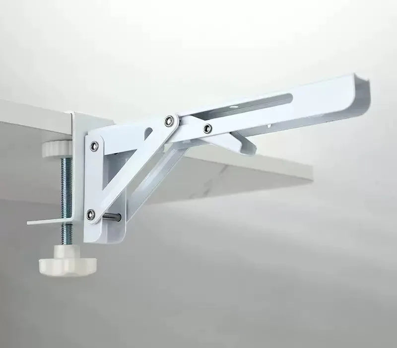 Desk Extender Tray, Foldable Arm/Wrist Rest, Clamp-on 90° Elbow Support for Office/Home, Durable & Easy Install