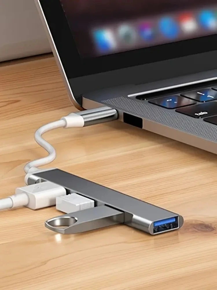 4-Port Multi-Splitter Typ-C Hub USB-Adapter OTG für Xiaomi Lenovo MacBook 13 15 Air Pro PC – Computerzubehör