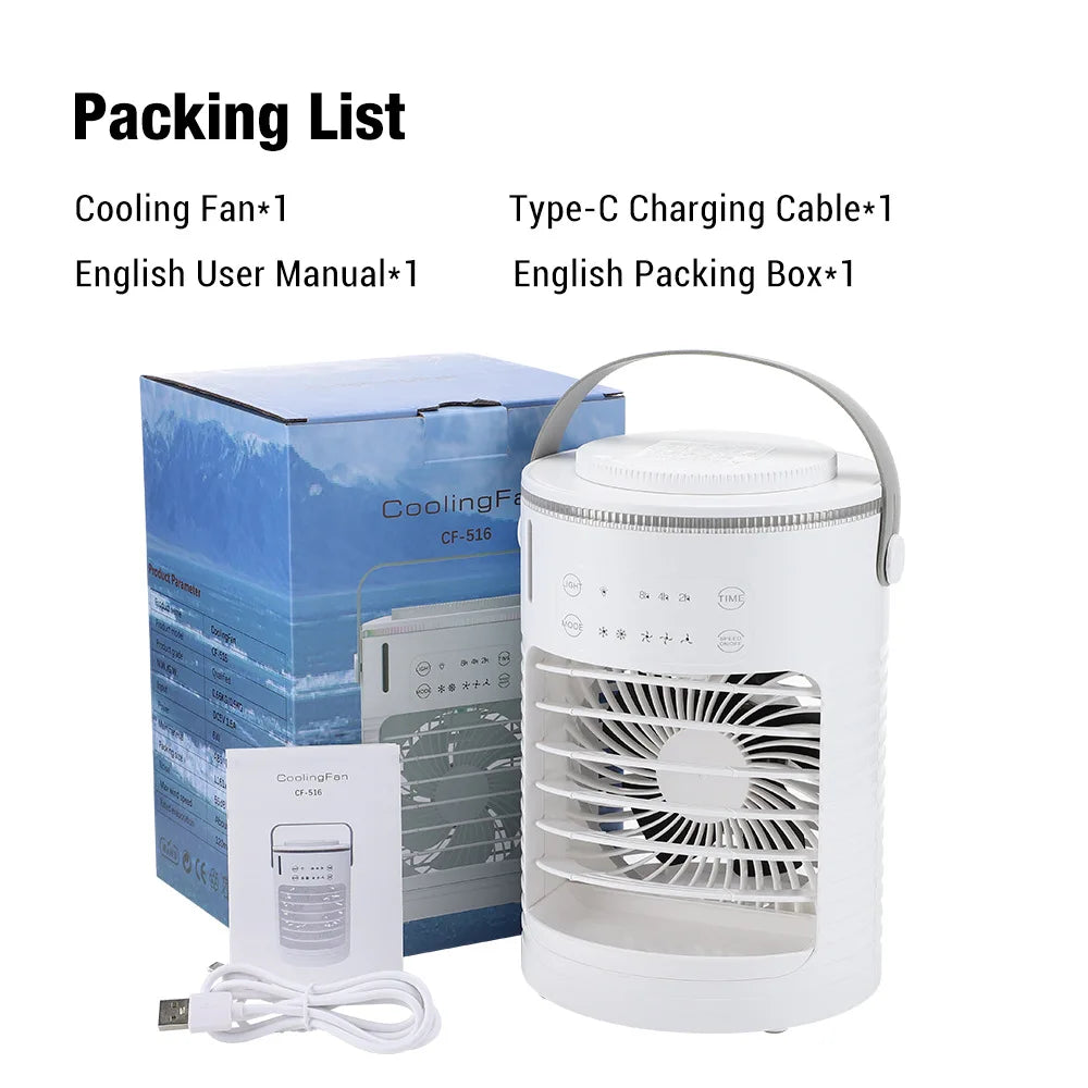 New Desktop Cooling Fan USB Office Home Desktop Spray Water Cooling Fan Mini Air Conditioner Fan