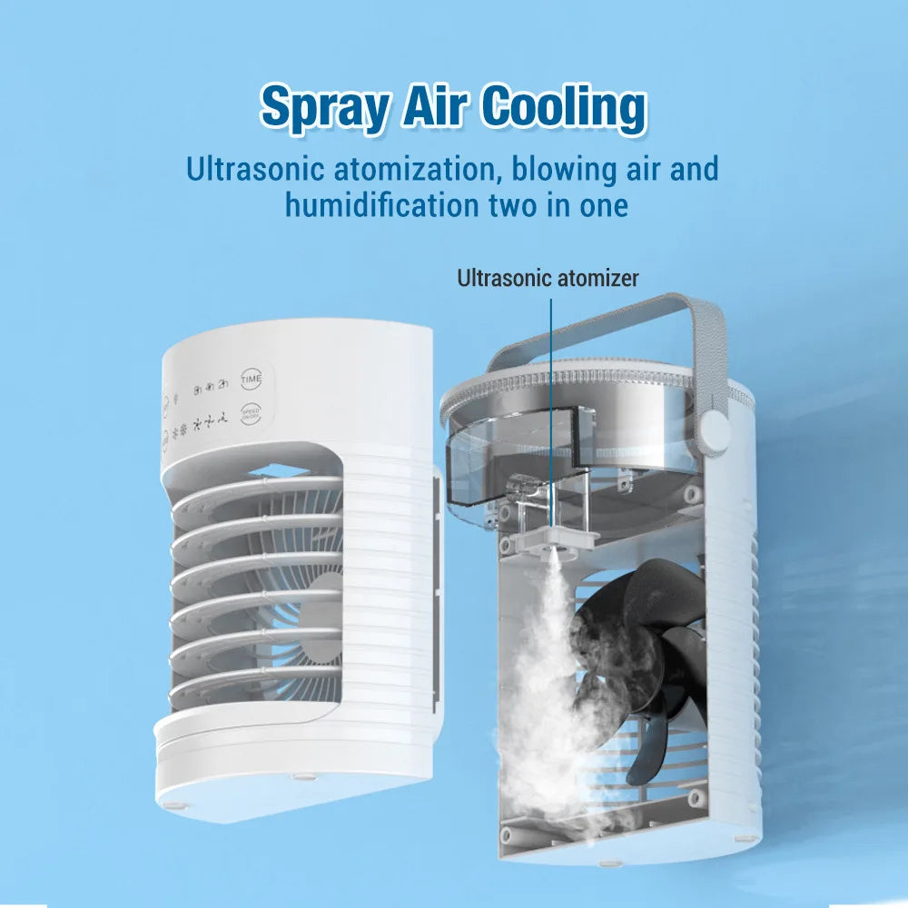 New Desktop Cooling Fan USB Office Home Desktop Spray Water Cooling Fan Mini Air Conditioner Fan