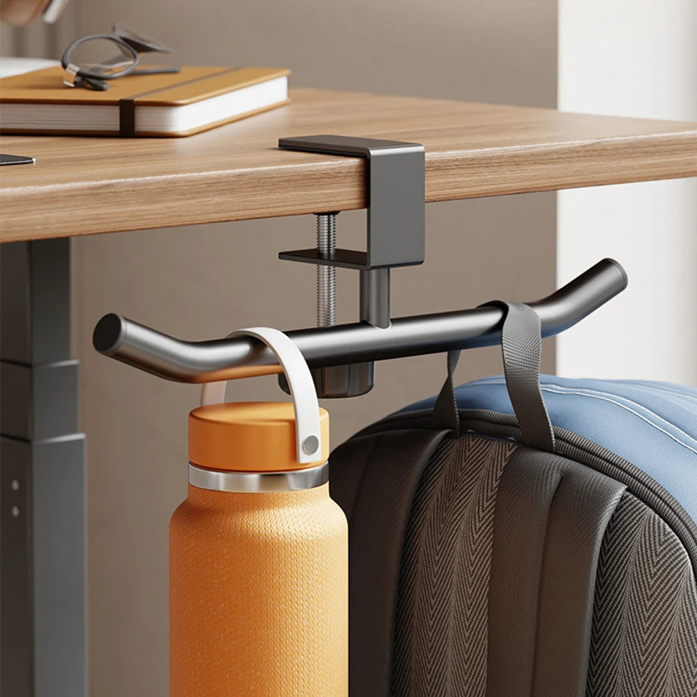 Desk Bag Hanger Portable Bag Hanger School Office Desk Edge Bag Hook Desktop Backpack Hanger Punch Free Desk Side Handbag Rack
