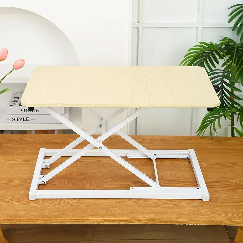 Manual Adjustable Laptop Stand Up Desk 7 Levels Ergonomic Standing Workstation for Home Office Notebook Computer Table