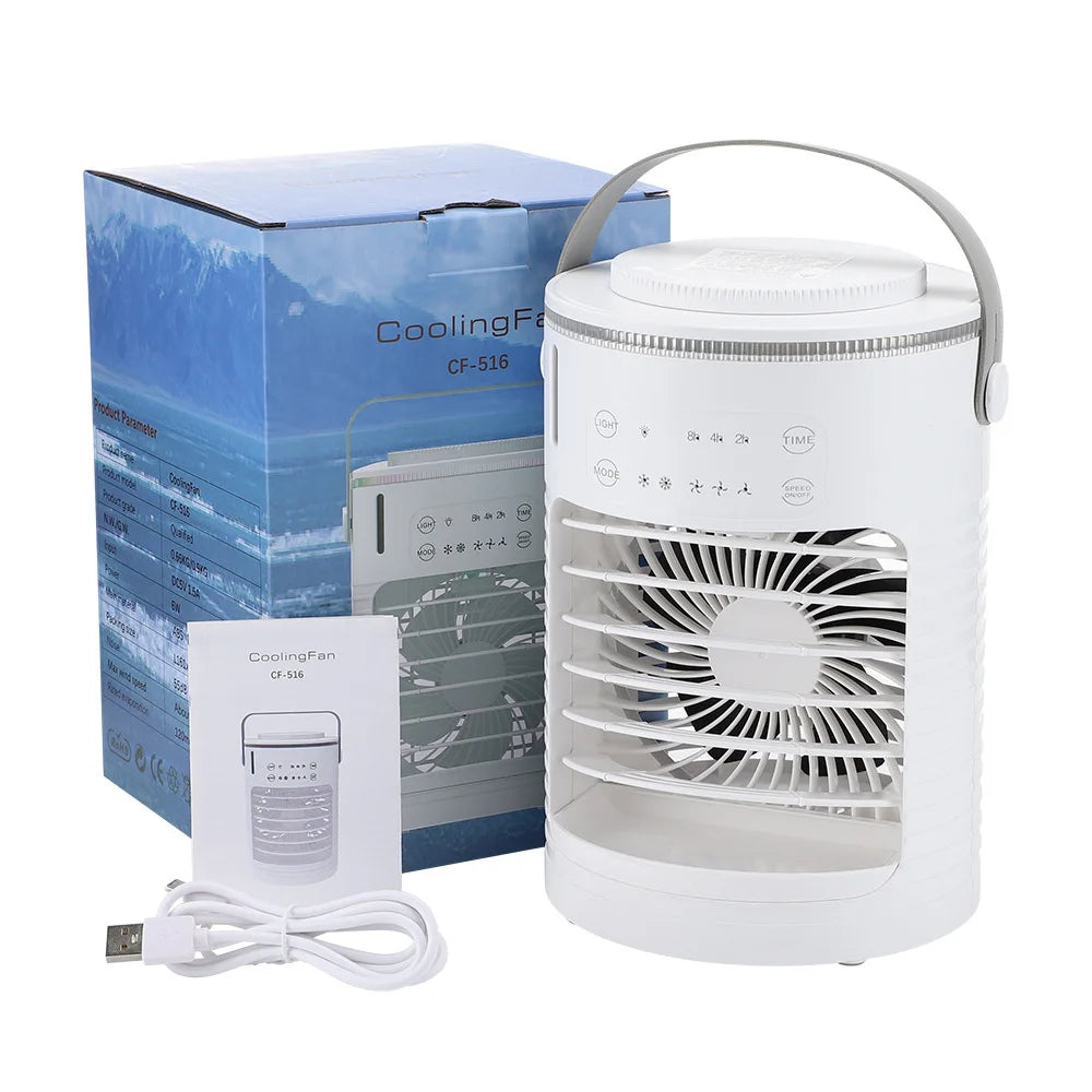 New Desktop Cooling Fan USB Office Home Desktop Spray Water Cooling Fan Mini Air Conditioner Fan