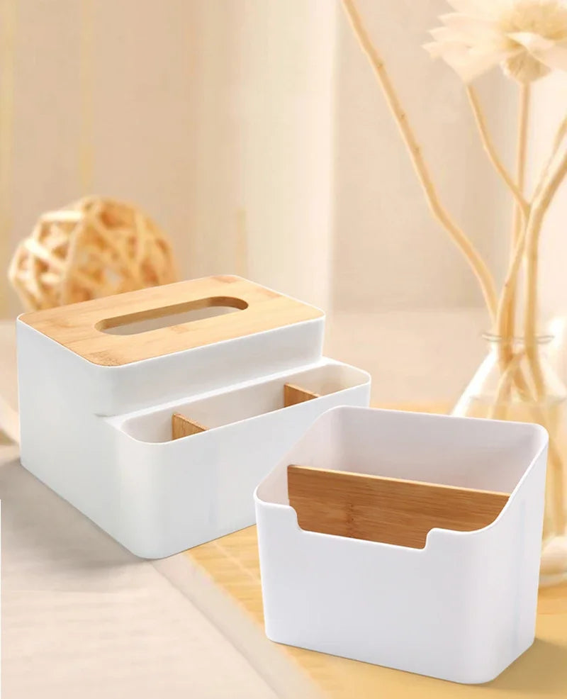 Plastic Desktop Storage Box for Remote Controls Tissues Cosmetics Office Supplies Living Room Organization
