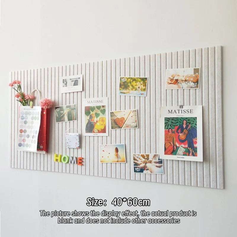 Thickened Decorative Felt Cork Board Large Bulletin Board Foldable Photo Display Board for School Home Office Walls Decor