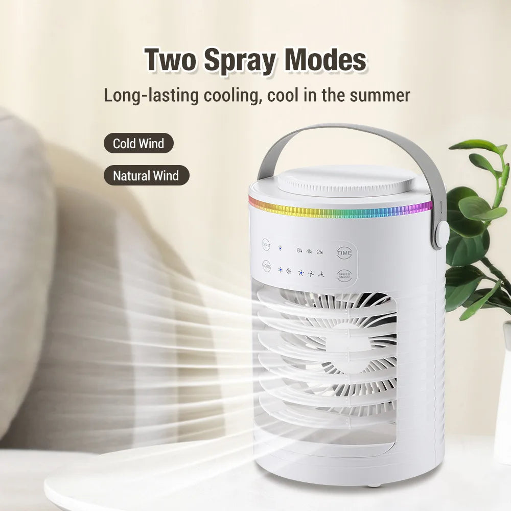 New Desktop Cooling Fan USB Office Home Desktop Spray Water Cooling Fan Mini Air Conditioner Fan