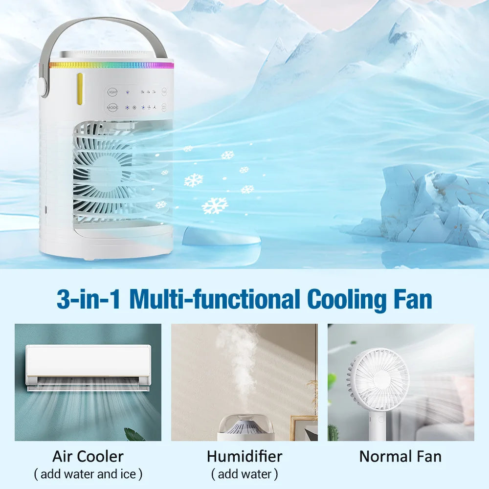 New Desktop Cooling Fan USB Office Home Desktop Spray Water Cooling Fan Mini Air Conditioner Fan