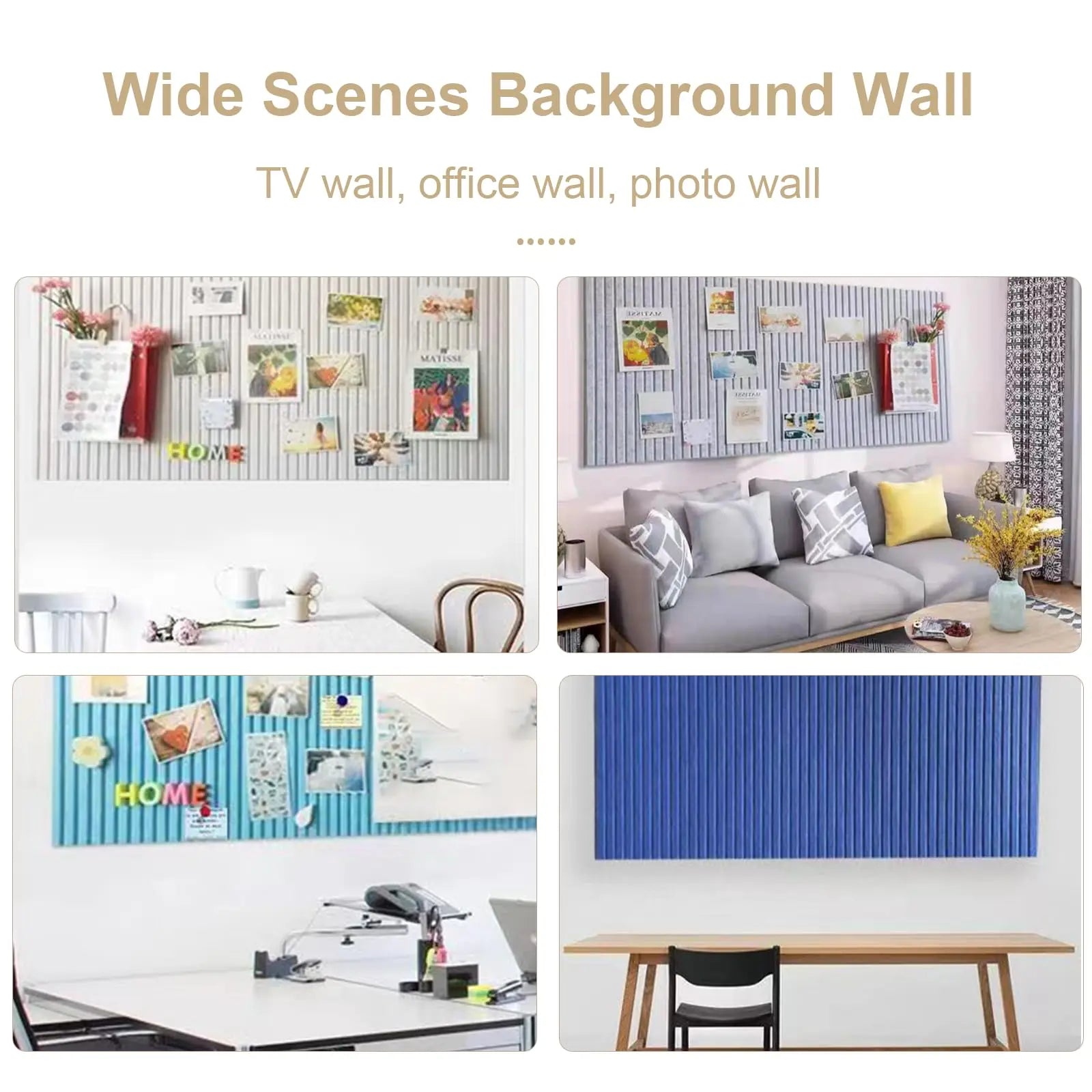 Thickened Decorative Felt Cork Board Large Bulletin Board Foldable Photo Display Board for School Home Office Walls Decor